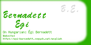 bernadett egi business card